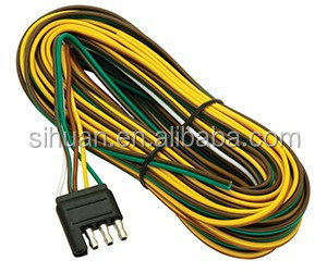 2.8X Diameter Luar 4c 18AWG kabel Trailer Bonded Kabel Dengan Colokan Bare Tembaga Konduktor