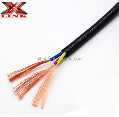 Stranded konduktor Perkakas rumah Listrik Wire 14 ga x4c 18awg x3c di Hitam atau Putih