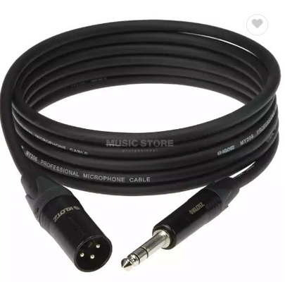 100% Tembaga Super Fleksibel Instrumen Mikrofon XLR Kabel Akustik dengan Konektor Emas