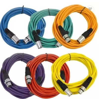 100% Tembaga Super Fleksibel Instrumen Mikrofon XLR Kabel Akustik dengan Konektor Emas