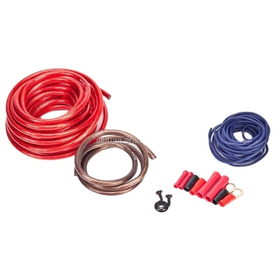 8 Gauge Copper Conductor PVC Jacket Amplifier Installation Wiring Kit untuk Sistem Audio