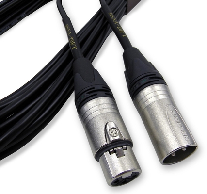 Gold Connector Braid Shielding Microphone Audio Cable 0.22mm2 0.35mm2 untuk Clear Sound