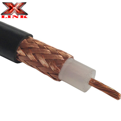 Low Attenuation RG213 Coax Cable 50 Ohm Dengan Jacket PVC Dan Perisai Pelet Tembaga
