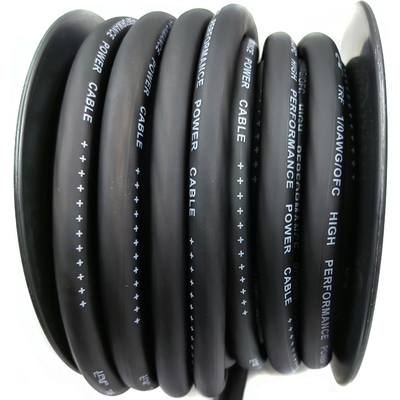 1/0 AWG Oversize Gauge 4/0 GA Mobil Audio OFC Kabel Daya Soft Touch Fleksibel Jaket PVC