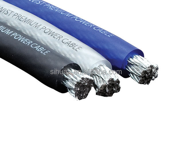 Waterproof Tin OFC 4 AWG Oversized 1/0 Gauge Car Audio Power Wire untuk Kinerja