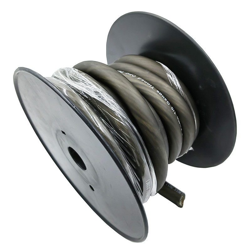 Jaket Super Fleksibel Gauge 1/0 Kawat Listrik Tembaga untuk Mobil Audio 4 Kabel Listrik AWG