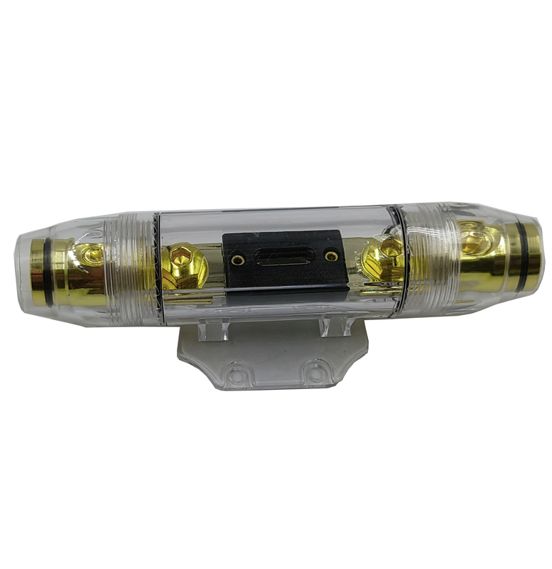 1/0 4 Gauge Mobil Profesional ANL Fuse Holder Emas atau Nikel Plated untuk perlindungan maksimum