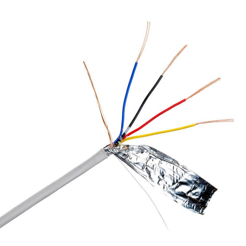 PVC terisolasi Tembaga Multi Core 4 Core 24AWG Kabel Alarm Kebakaran untuk sistem keamanan