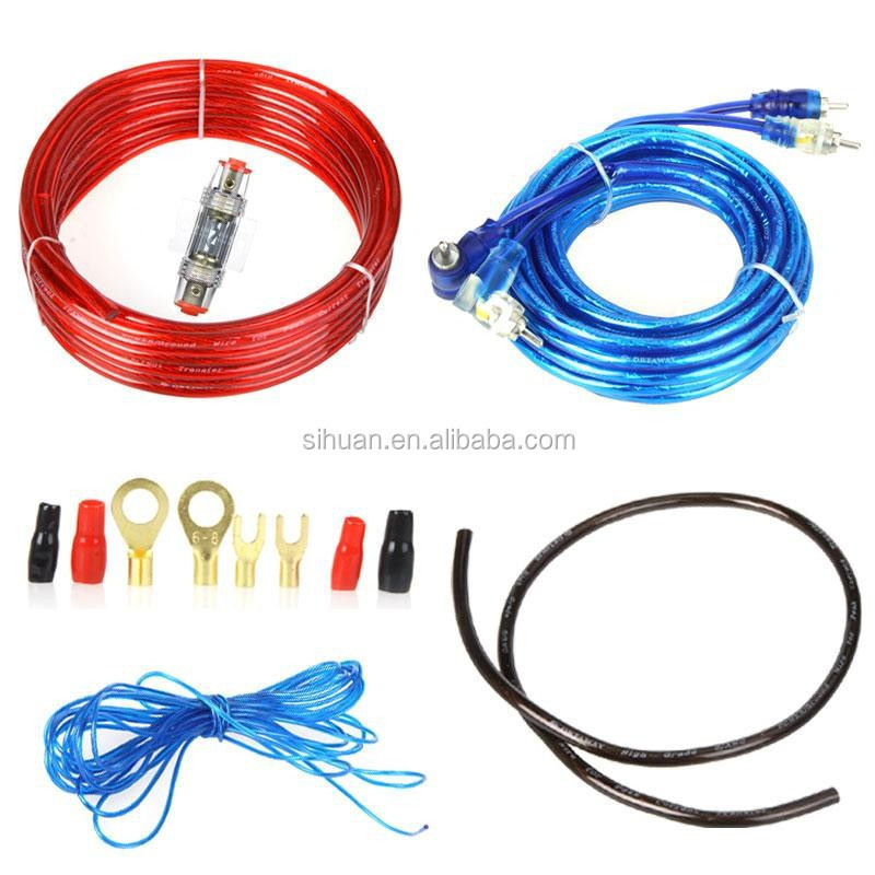 Sistem Audio Mobil 0 4 8 Gauge AWG Amplifier Lengkap / Amp Installation Wiring Kit