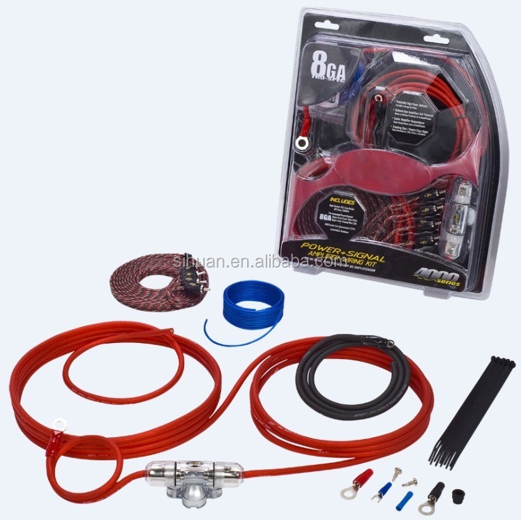 Optimalkan Suara Anda 4gauge Mobil Audio Wiring Kit dengan Gold Connector dan Diameter Luar Disesuaikan
