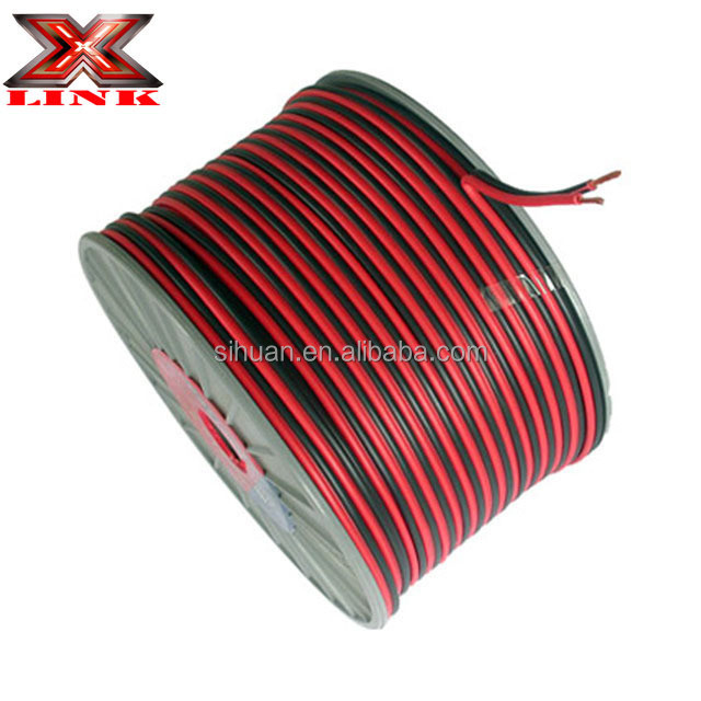 Fleksibel 12ga OFC Tembaga Audio Speaker Wire dengan Soft PVC Jacket dan Konektor Emas