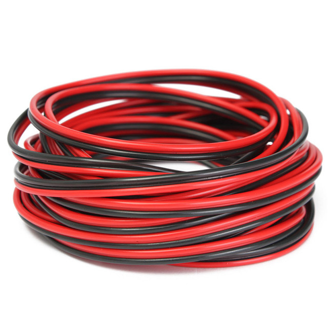 Professional Grade 16 Gauge CCA OFC Speaker Wire dengan Jacket PVC dalam warna merah dan hitam