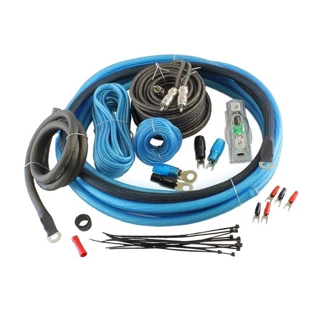 Kabel Audio Wanita-Wanita dan Kabel 4GA RCA untuk Kit Instalasi Kabel Amplifier Mobil