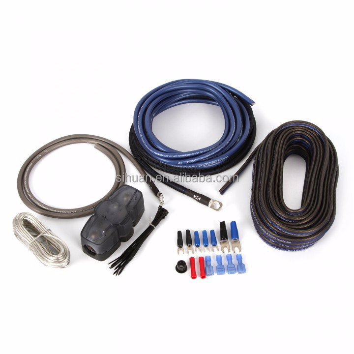 PVC terisolasi 8AWG Mobil Audio Amplifier Kabel Kit dengan Aksesoris di Harga Terjangkau
