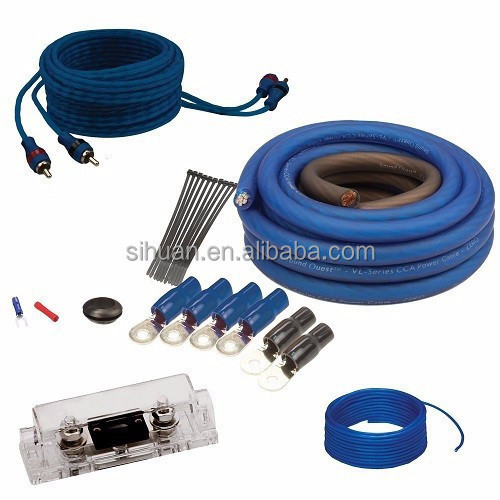 4awg Amp Instalasi Kabel Kit 2500W Mobil Audio Kabel Kit dengan Bare Tembaga Konduktor