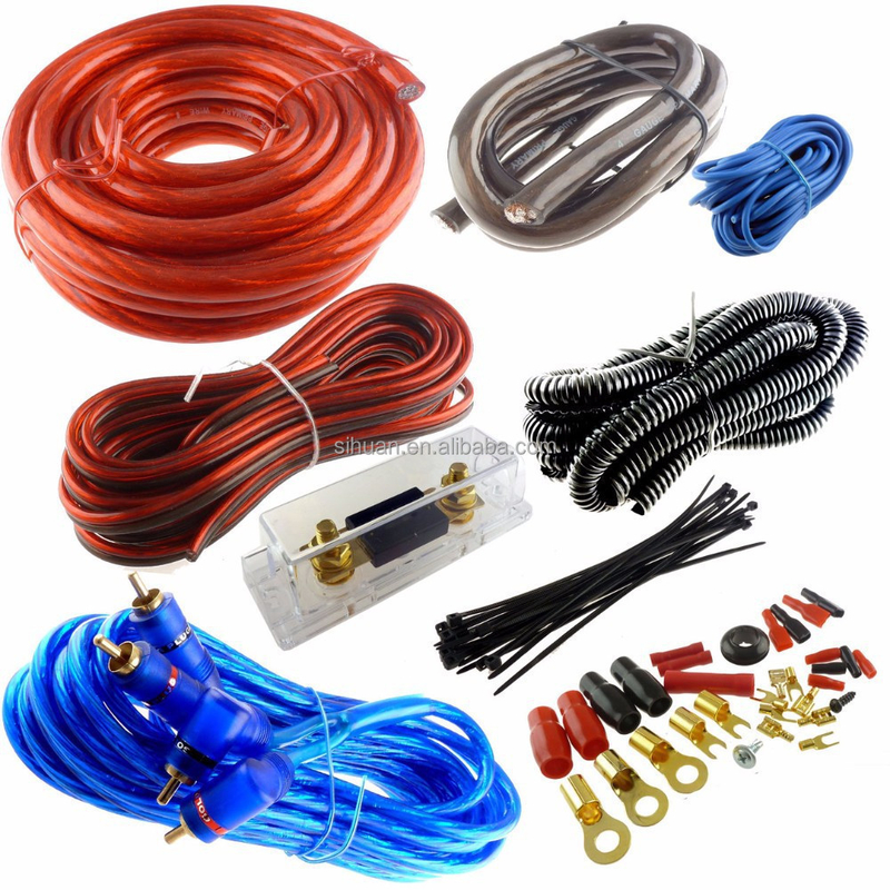 Kabel RCA OFC Tembaga 100% Gauge Asli untuk Audio Mobil Tegangan Rendah