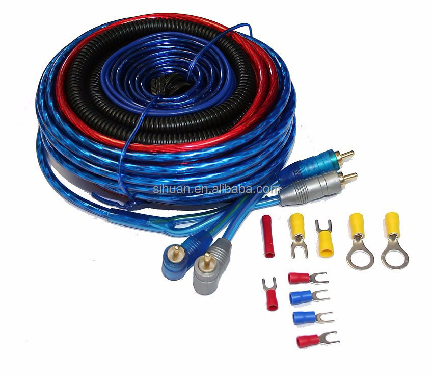 Gold Connector Color 4/8 Gauge mobil amplifier kabel kit