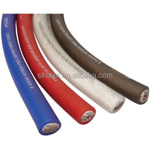 Jaket PVC 4 AWG OFC Kabel Daya Audio Mobil dalam Warna Apa pun Spesifikasi AS penuh CEA-2015 Sesuai
