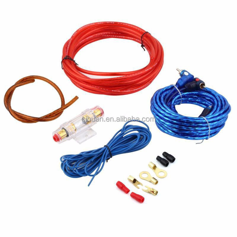 4/8 Gauge Car Amp Wiring Kit for Car Audio Conductor Material Tembaga Lapisan Aluminium
