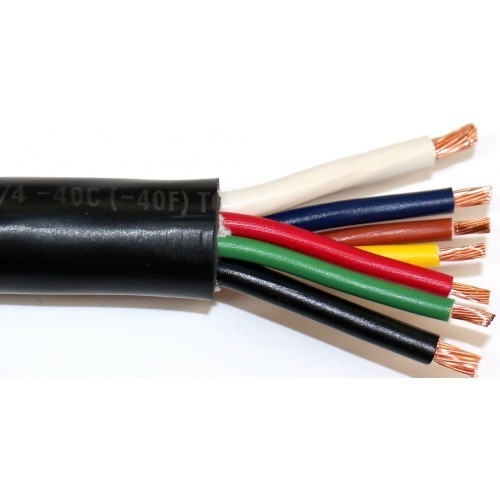 Kabel Traktor 14 Gauge 7 Way Konduktor Ekstensi Kawat PVC Terisolasi 14/7