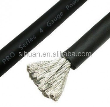 Fleksibel Translucent Biru Merah 1/0 GA AWG Power Wire untuk Pemasangan Amplifier Audio Mobil