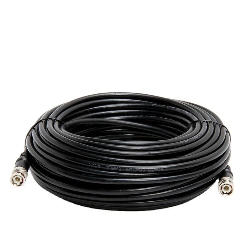 1 Konduktor RG59U BNC ke adaptor RCA Kabel koaksial untuk pengawasan kamera CCTV