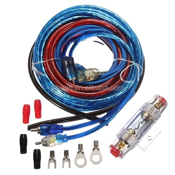 Customisable Cable Color CCA 4 Gauge Car Audio Cable Kit untuk Amplifikasi Daya Tegangan Rendah