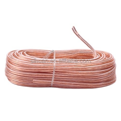 Solid 16 Gauge Copper Wire Flat Speaker Cable Untuk Amplifier Speaker Audio Rumah
