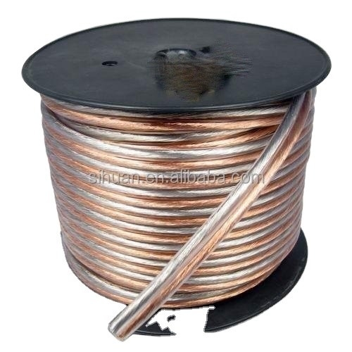 Fleksibel transparent Jacket Stranded Wire untuk mobil dan rumah Audio RCA Konektor Jenis