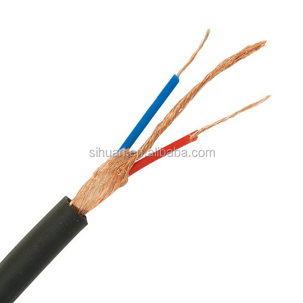 Gold Connector Braid Shielding Microphone Audio Cable 0.22mm2 0.35mm2 untuk Clear Sound