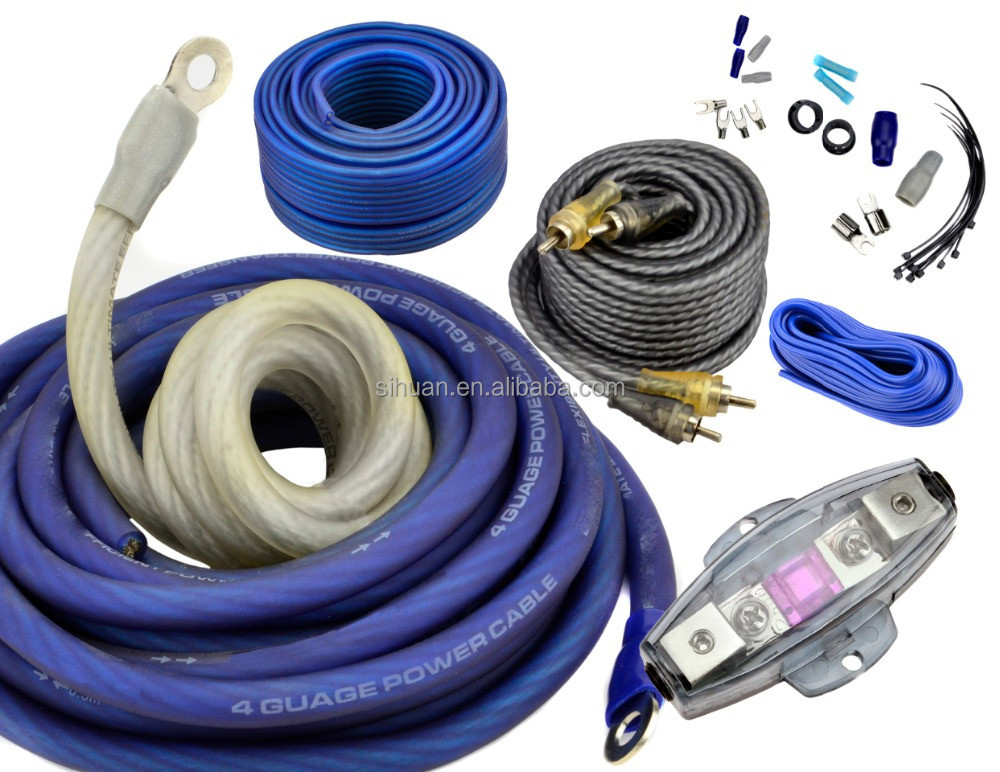 CCA 4/8 Gauge Mobil Audio Aksesoris Mobil Amp Wiring Kit dengan Non-Shielded Shielding