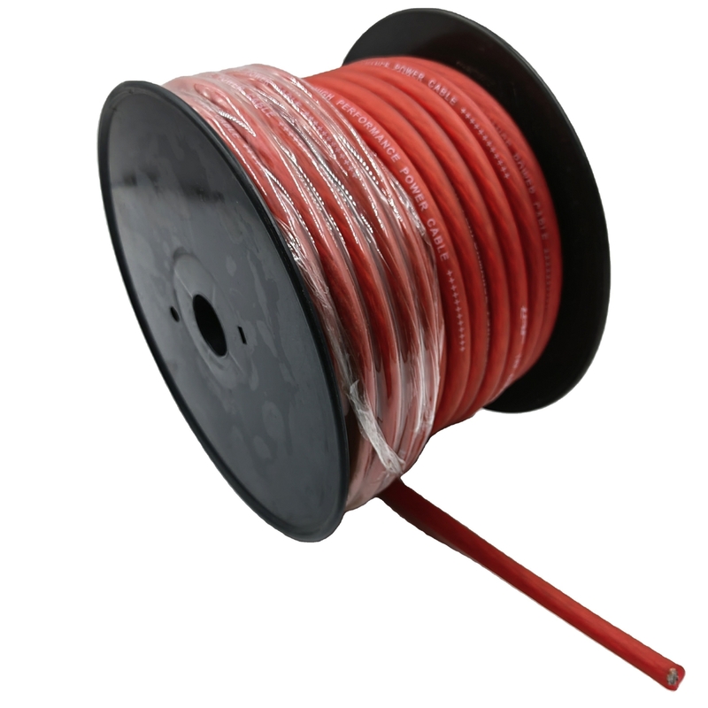 Kabel Daya Audio Mobil 1/0 AWG GA Gauge Fleksibel Jacket PVC Translucent untuk tanah mobil