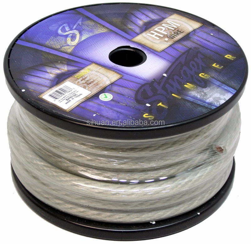 Konduktor Aluminium Lapisan Tembaga Kabel Listrik Audio Mobil Fleksibel dengan Isolasi PVC 0 4 8 Gauge dalam Warna Apa pun