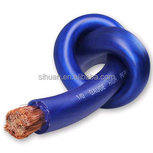 Fleksibel PVC Jacket Kabel Daya Super Fleksibel Warna Apa pun 1/0 AWG untuk Baterai Audio Mobil